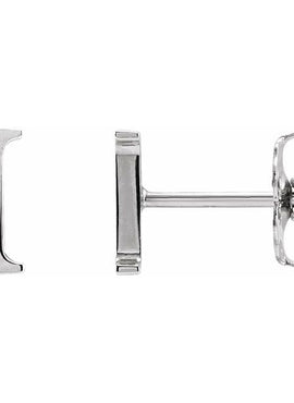 14K Yellow Gold Single Roman Numeral L Earring