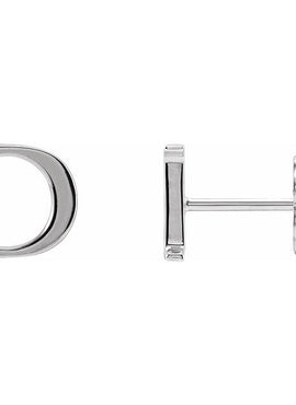 14K Yellow Gold Single Roman Numeral L Earring
