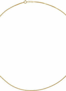 14K Yellow Gold 1.3 mm Diamond-Cut Box 16