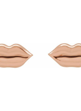 14K Yellow Gold Lip Single Earring