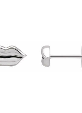 14K Yellow Gold Lip Single Earring