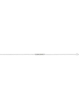 14K White Gold 1/10 CTW Natural Diamond Beaded Bar 6 1/2-7 1/2