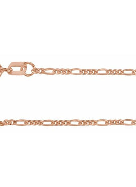 14K Yellow Gold 1.28 mm Figaro 7
