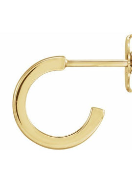 14K Rose Gold 10 mm Hoop Earrings