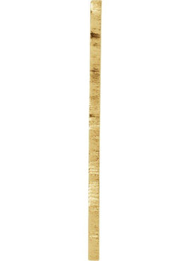 14K Yellow Gold 12 Gauge Delaware Stamping with External Undrilled Eyelet