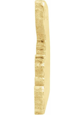 14K Yellow Gold 12 Gauge Kentucky Stamping with External Undrilled Eyelet