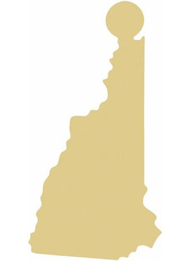 14K Yellow Gold 12 Gauge New Hampshire Stamping with External Undrilled Eyelet