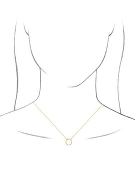 14K Rose Gold Cultured Seed Pearl Circle 16