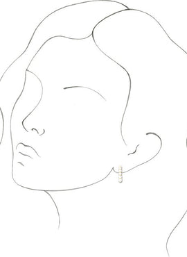 14K Yellow Gold Cultured White Freshwater Pearl 14.9 mm Hoop Earrings