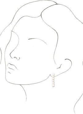 14K Yellow Gold Cultured White Freshwater Pearl 30.3 mm Hoop Earrings