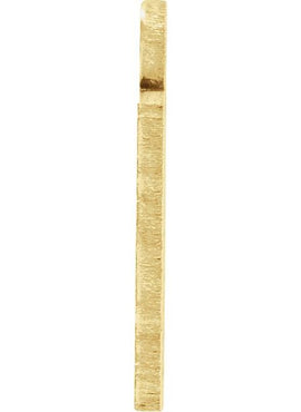 14K Yellow Gold 12 Gauge North Dakota Stamping with External Undrilled Eyelet