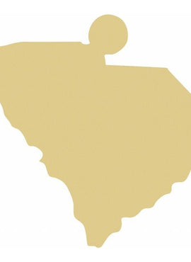 14K Yellow Gold 12 Gauge South Carolina Stamping with External Undrilled Eyelet