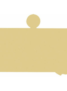 14K Yellow Gold 12 Gauge South Dakota Stamping with External Undrilled Eyelet