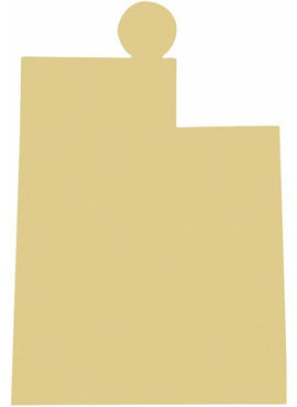 14K Yellow Gold 12 Gauge Utah Stamping with External Undrilled Eyelet