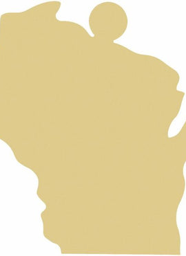 14K Yellow Gold 12 Gauge Wisconsin Stamping with External Undrilled Eyelet