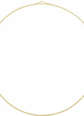 14K Yellow Gold 1.8 mm Hollow Diamond-Cut Anchor 7