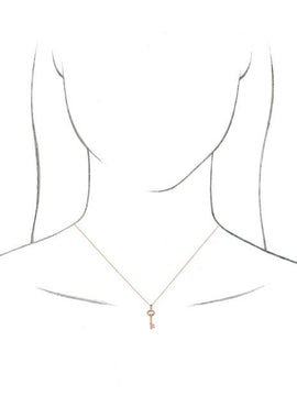 14K Yellow Gold 20x6.5 mm Key Pendant