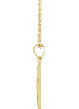 14K Rose Gold Cross Pendant