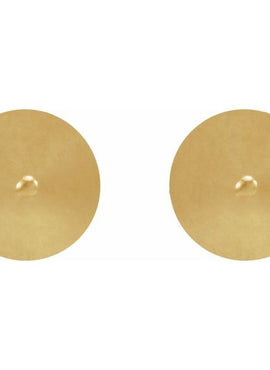 14K White Gold Spike Earrings