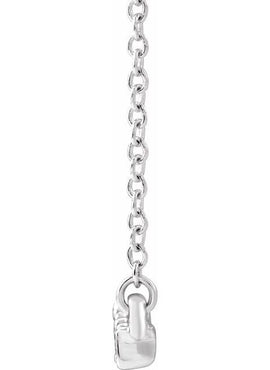 14K White Gold 1/3 CTW Natural Diamond Bar 16-18