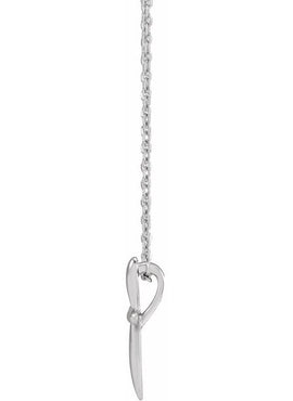 14K White Gold 14.65x11.2 mm Cross Pendant
