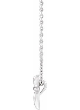 14K White Gold 14.65x11.2 mm Cross Pendant