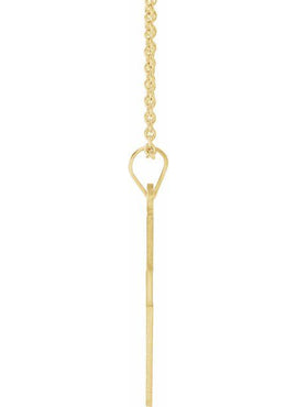 14K Yellow Gold Engravable Cross Pendant