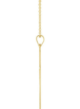 14K Yellow Gold Engravable Cross Pendant