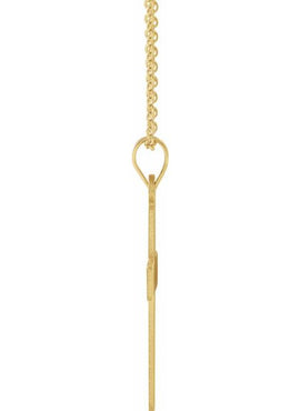 14K Yellow Gold Engravable Cross Pendant