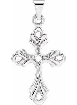14K Rose Gold Cross Pendant