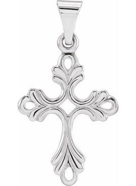 14K Rose Gold Cross Pendant