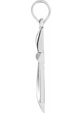 14K White Gold Cross 18