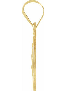 18K Yellow Gold 13 mm St. Christopher Medal