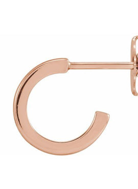 14K Rose Gold 10 mm Hoop Earrings