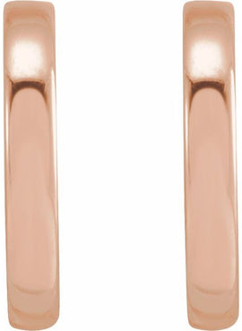 14K Rose Gold 10 mm Hoop Earrings