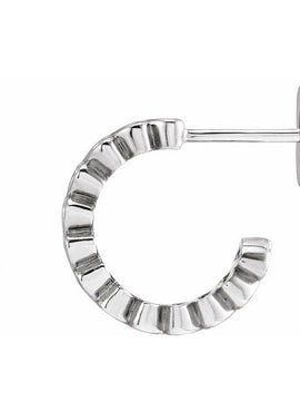 Sterling Silver Heart Hoop Earrings
