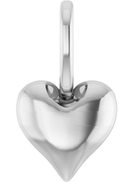 14K Rose Gold Puffed Heart Charm/Pendant