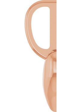 14K Rose Gold Puffed Heart Charm/Pendant