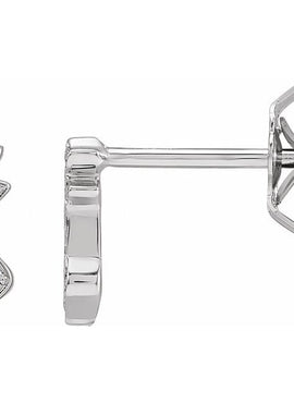 14K Yellow Gold .03 CTW Natural Diamond Gothic Initial A Earring