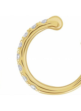 14K Yellow Gold 1/6 CTW Natural Diamond Ear Cuff