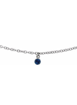 14K Yellow Gold Natural Blue Sapphire 16