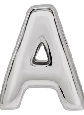 14K Yellow Gold Block Initial A Slide Pendant