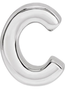 14K Yellow Gold Block Initial A Slide Pendant