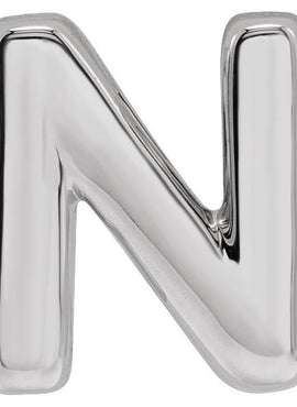 14K Yellow Gold Block Initial A Slide Pendant