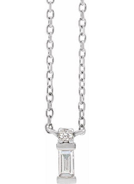 Platinum .05 CTW Natural Diamond Bar 18