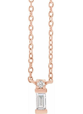 Platinum .05 CTW Natural Diamond Bar 18