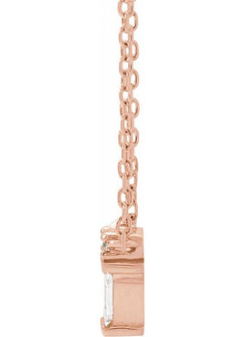 Platinum .05 CTW Natural Diamond Bar 18