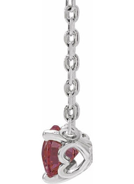 14K Rose Gold Natural Rhodolite Garnet Solitaire 18