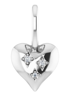 14K Yellow Gold .01 CTW Natural Diamond Heart Charm/Pendant