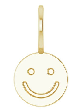 Platinum Smiley Face Charm/Pendant